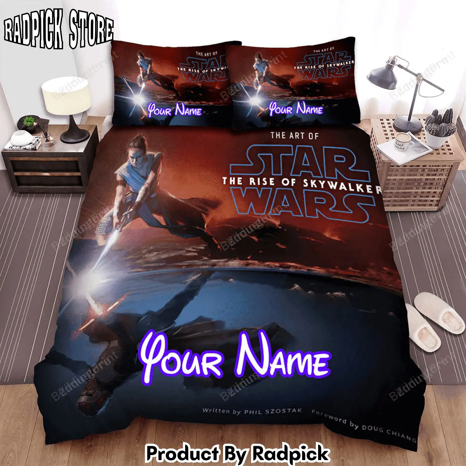 Radpick star wars episode ix the rise of skywalker written by phil szostak foreword by doug chiang movie poster bed sheets duvet cover personalized name bedding sets rp3271917